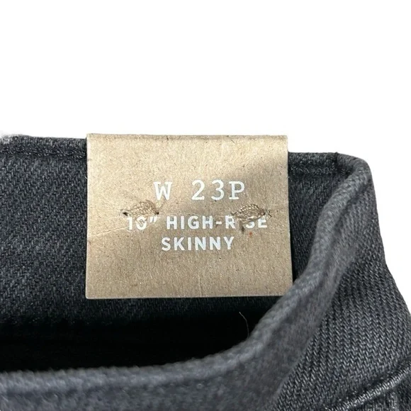 Madewell NWT Womens 10 In High Rise Skinny Jeans Magic Pockets Soft Black Sz 23P - Picture 10 of 15